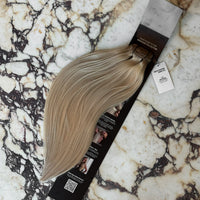 Rooted Beige 20" Laced Clip In Extensions