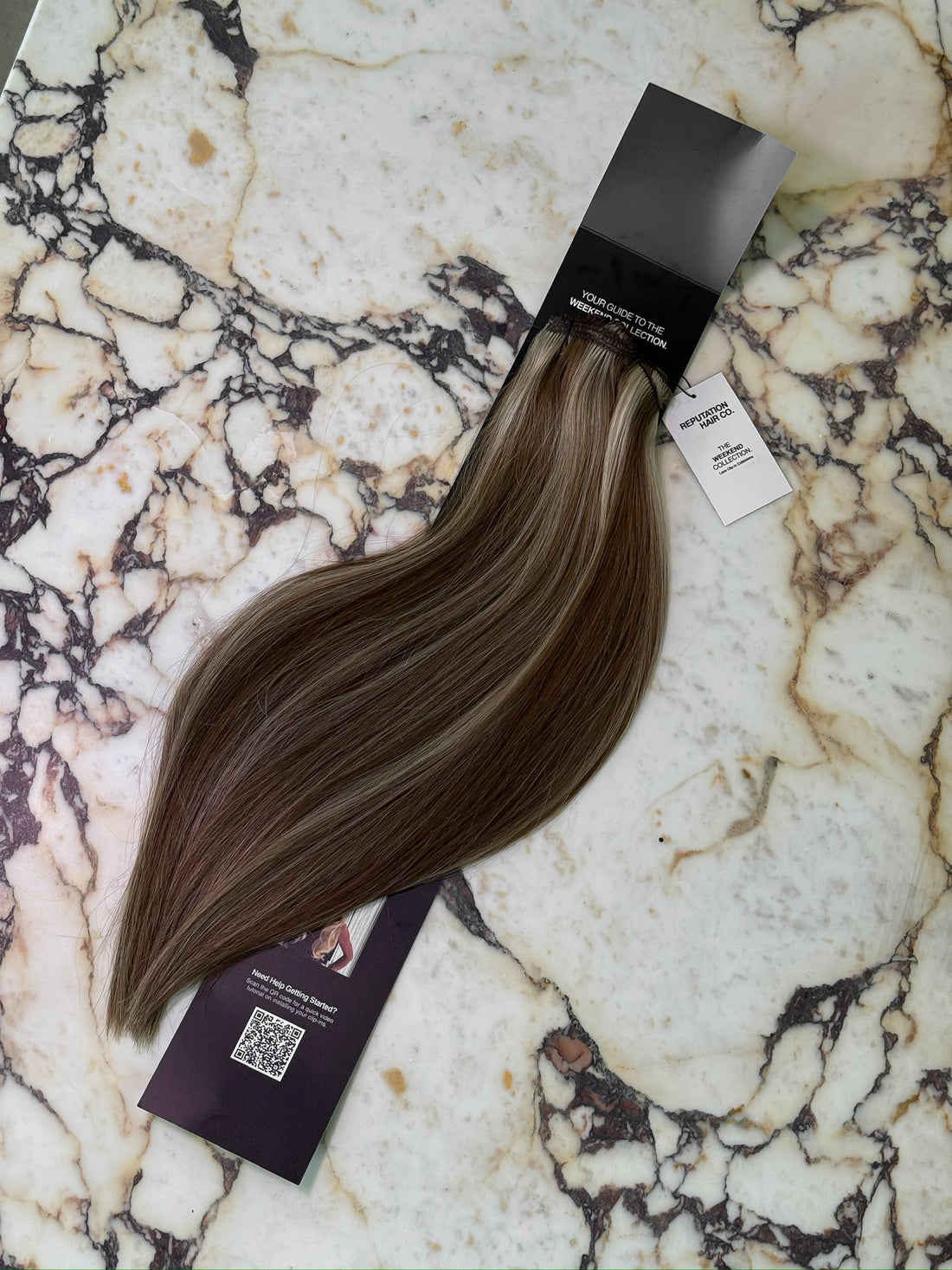 Neutral Beige Bronde 20" Laced Clip In Extensions