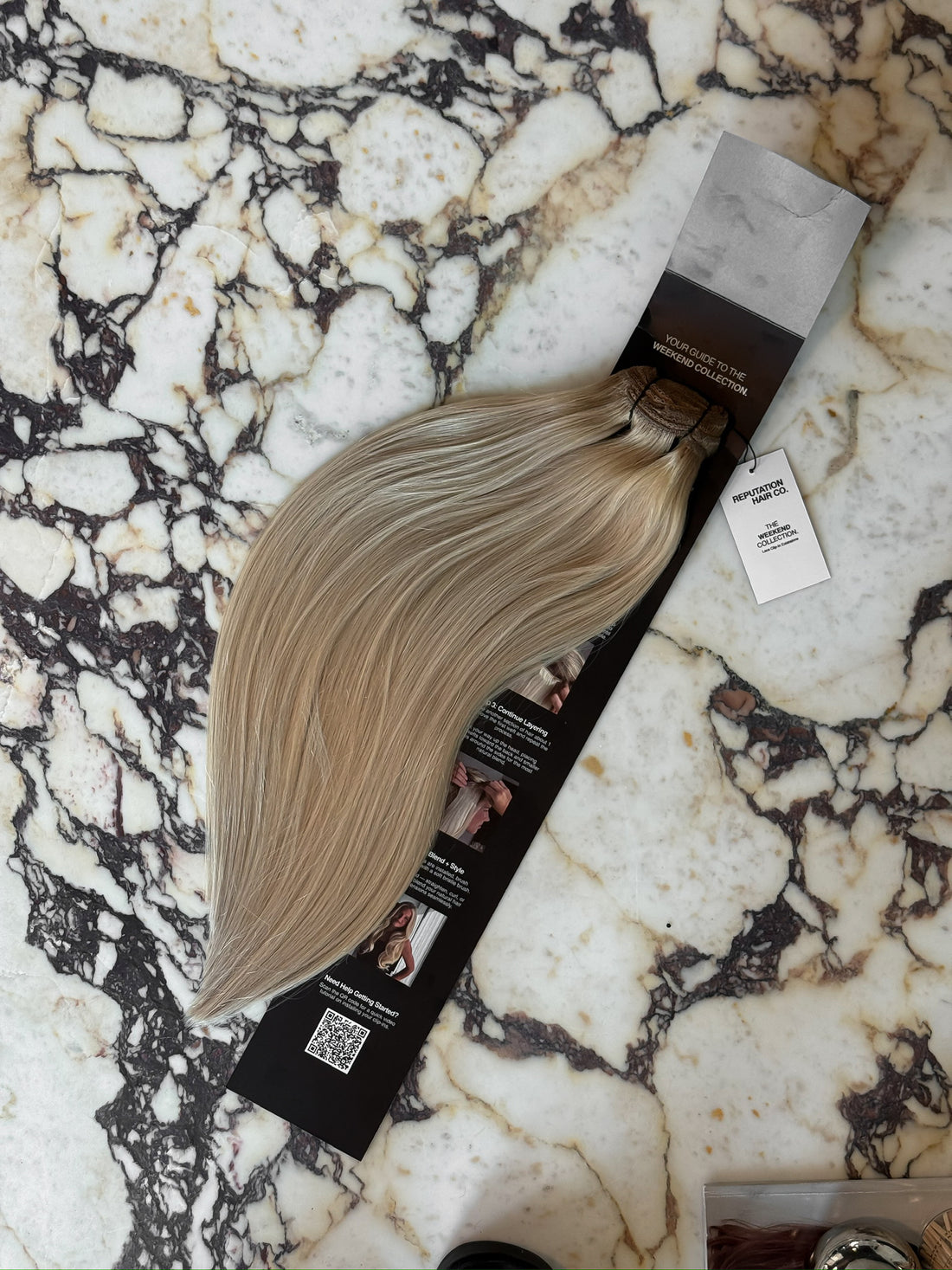 Rooted Beige 20" Laced Clip In Extensions