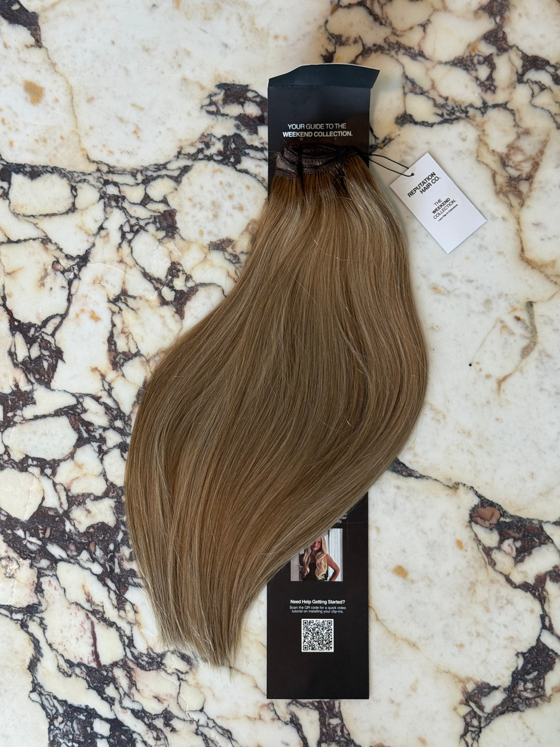 Warm Beige Bronde  20" Laced Clip In Extensions
