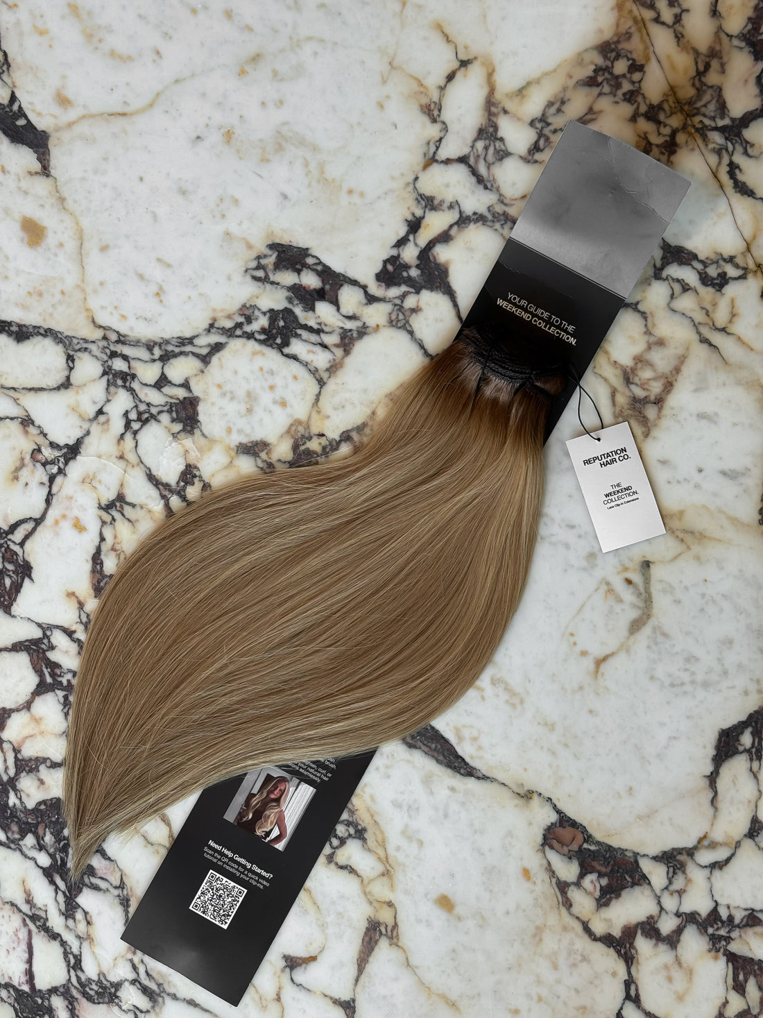 Warm Rooted Blonde 20" Laced Clip In Extensions