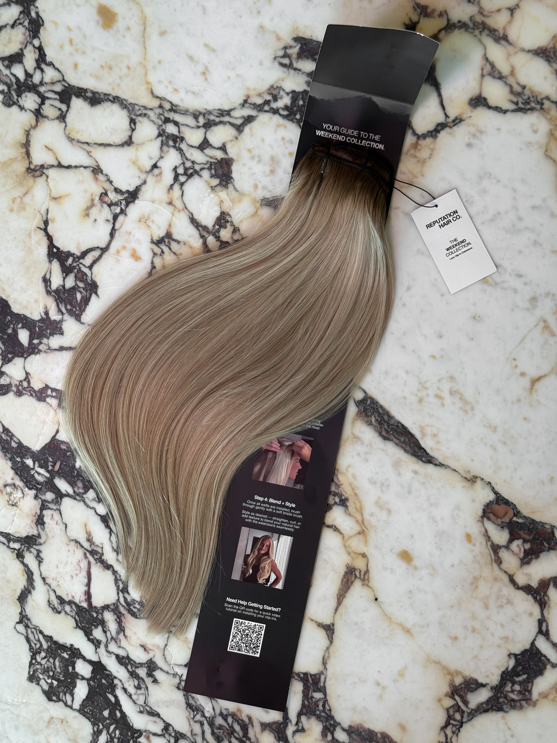 Rooted Natural Beige 20" Laced Clip In Extensions