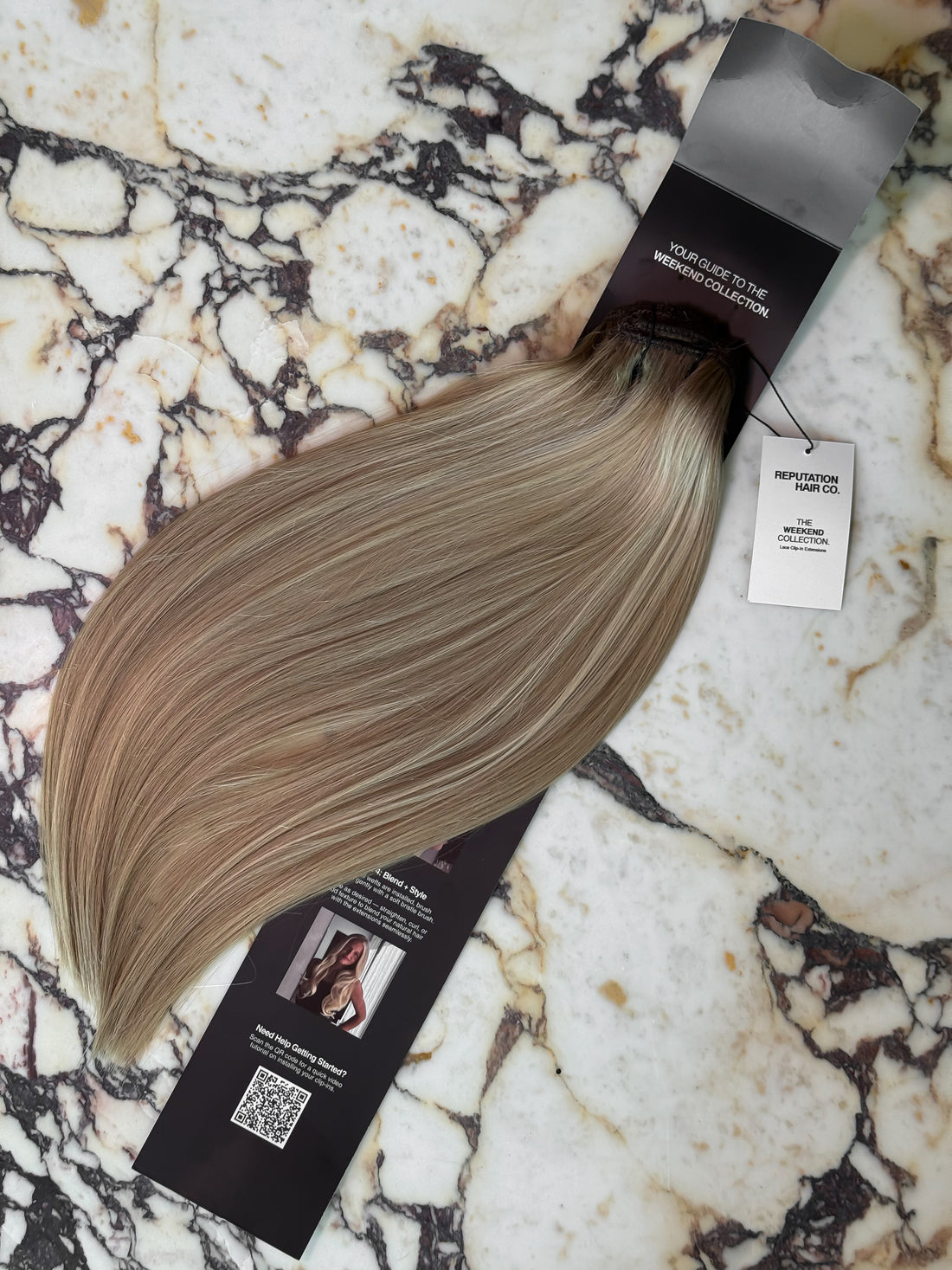 Neutral Cool Blonde 20" Laced Clip In Extensions
