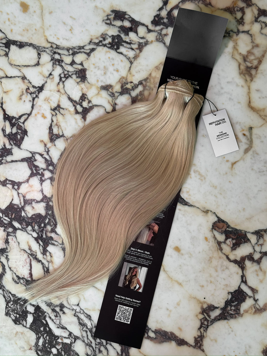 Icy Blonde 22" Laced Clip In Extensions