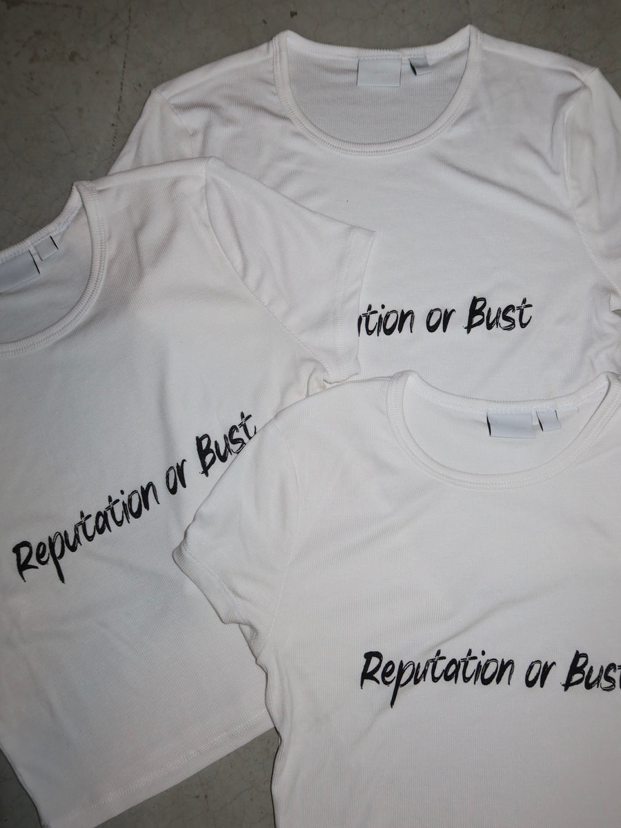 Reputation or Bust Tee - Ribbed Crop