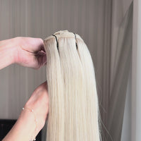 Icy Blonde 22" Laced Clip In Extensions