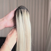 Rooted Dimensional Blonde 20" Laced Clip In Extensions