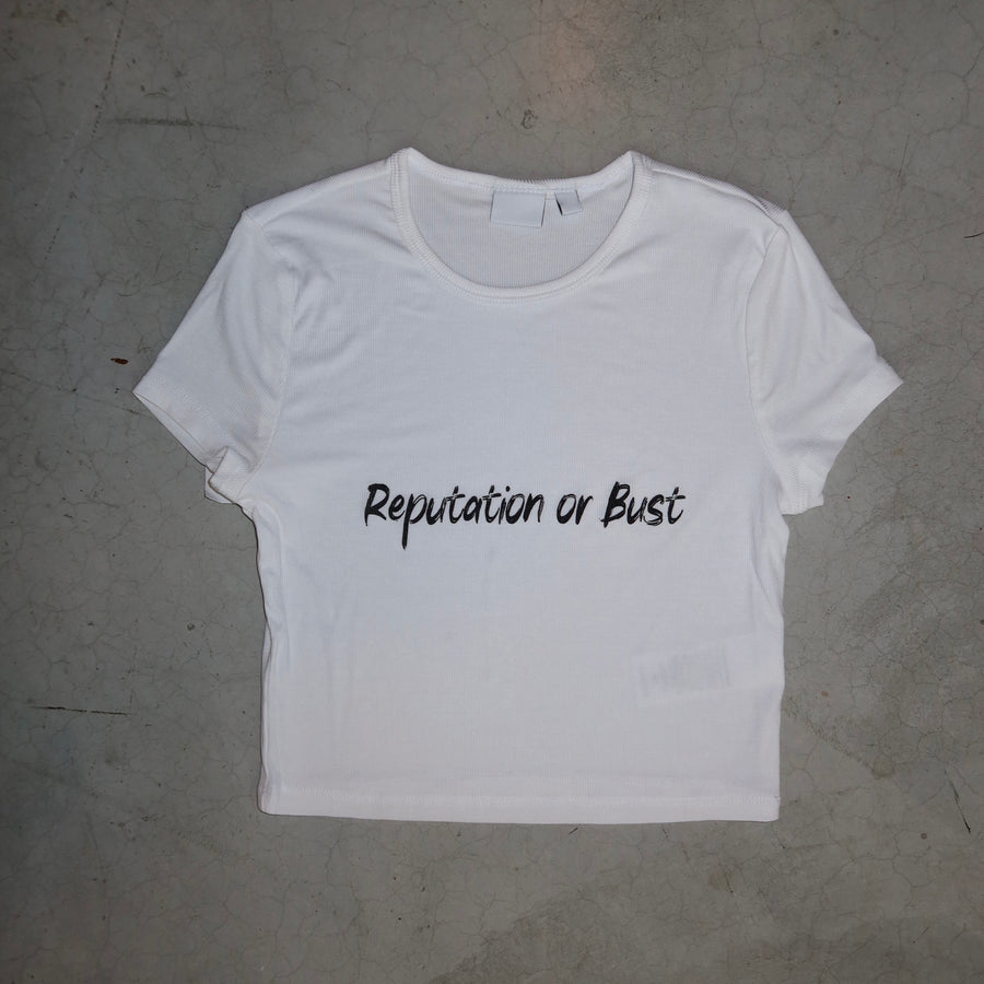 Reputation or Bust Tee - Ribbed Crop